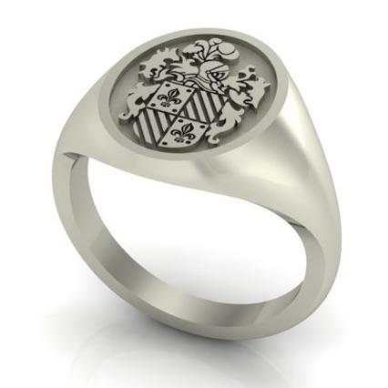 Fleur de Lis Coat of Arms - Sterling Silver