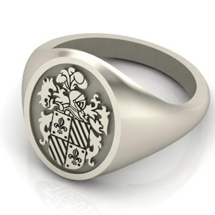 Fleur de Lis Coat of Arms - Sterling Silver