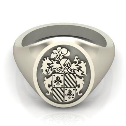Fleur de Lis Coat of Arms - Sterling Silver