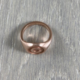 C - Alphabet Signet Ring A - Z -  9 Carat Rose Gold Signet Ring